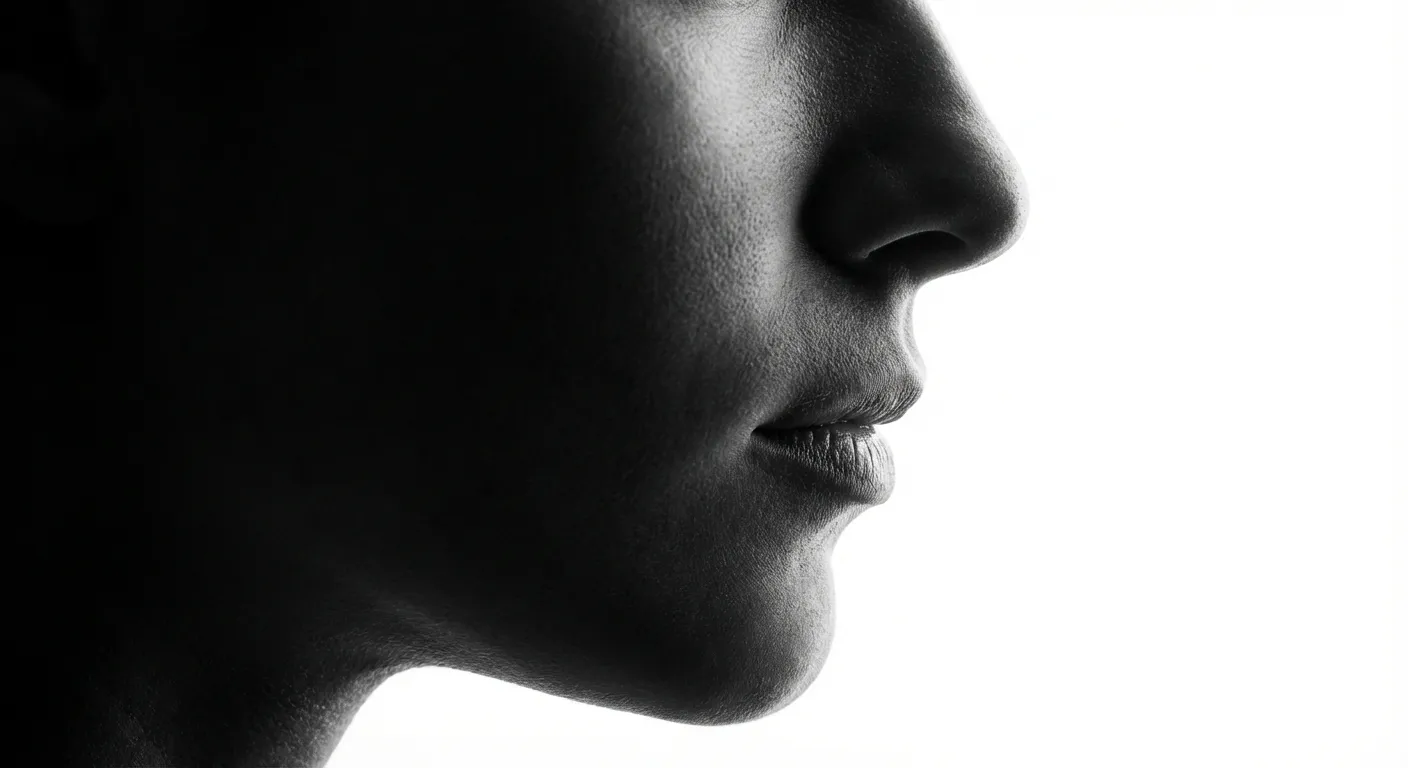 Septoplastie Témoignage : Mon Avis Sans Tabou (Douleur & Résultat) Gros plan artistique d'un profil de nez pour illustrer une septoplastie